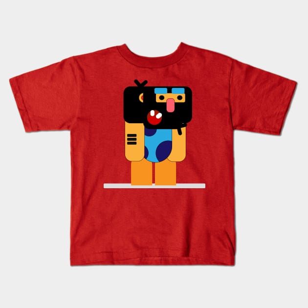 STONE AGE MAN Kids T-Shirt by Madhav